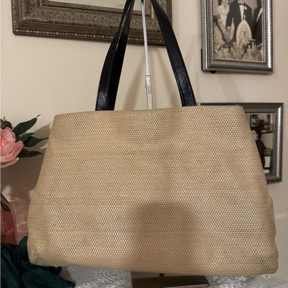 Kate Spade Tan and Black Bow Tote Bag - Picture 5 of 14